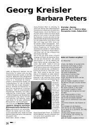 Georg Kreisler Barbara Peters - TAXI Magazin .:. Soziales und Kultur