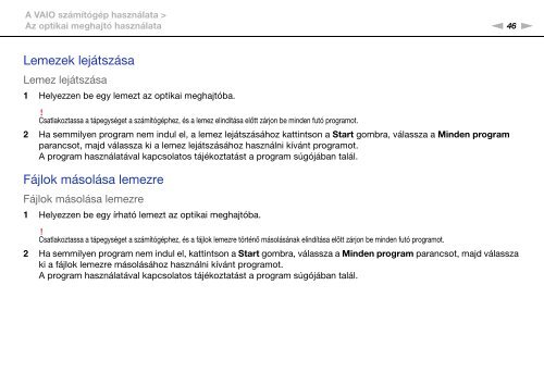 Sony VPCEB4A4E - VPCEB4A4E Istruzioni per l'uso Ungherese