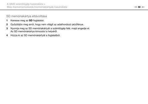 Sony VPCEB4A4E - VPCEB4A4E Istruzioni per l'uso Ungherese