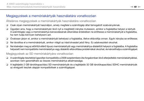 Sony VPCEB4A4E - VPCEB4A4E Istruzioni per l'uso Ungherese