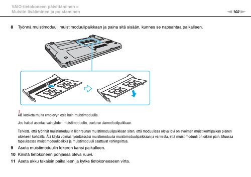 Sony VPCEB4A4E - VPCEB4A4E Istruzioni per l'uso Finlandese