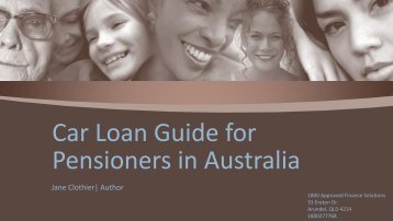 Car Loan Guide for Pensioners in Australia