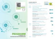 FAMAB-Sustainability Summit 2017 Das Programm