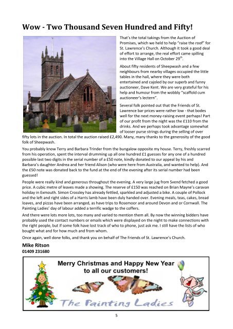 Sheepwash Chronicle Christmas 2016 edition