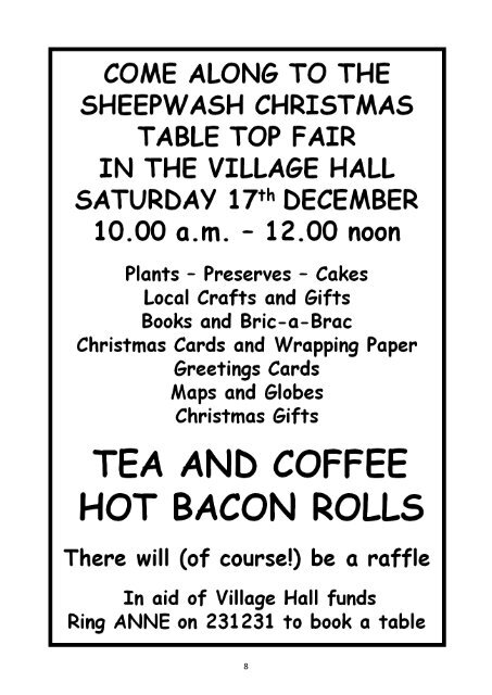 Sheepwash Chronicle Christmas 2016 edition