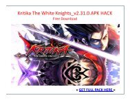 Kritika The White Knights_v2.31.0.APK HACK FREE DOWNLOAD