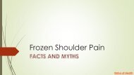 Frozen Shoulder Pain Facts and Myths