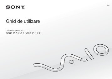 Sony VPCSB2A7E - VPCSB2A7E Istruzioni per l'uso Rumeno