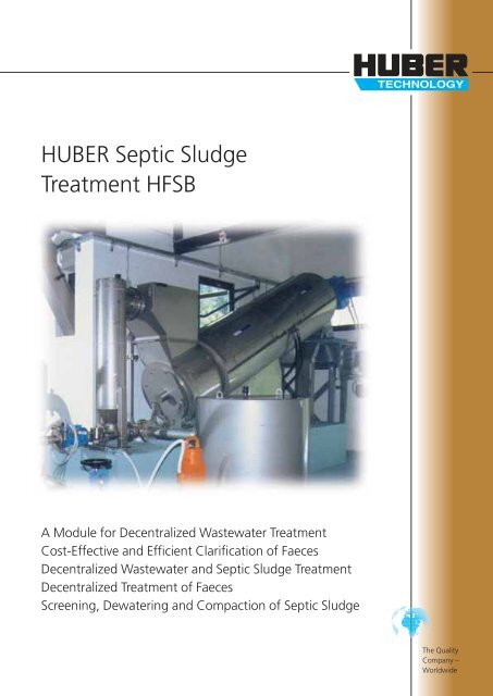 Brochure HUBER Septic Sludge Treatment HSFB - english