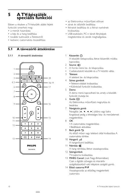 Philips TV LCD - Mode d&rsquo;emploi - HUN