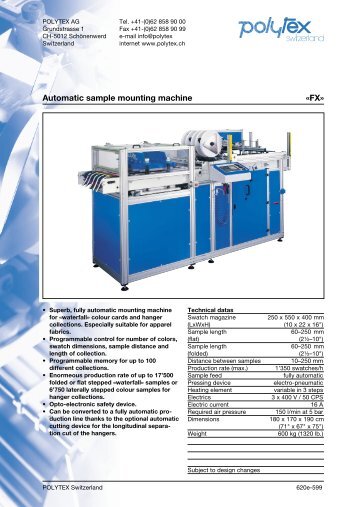 Automatic sample mounting machine «FX»