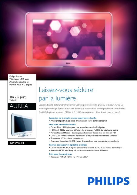 Philips Aurea TV LCD - Fiche Produit - FRA