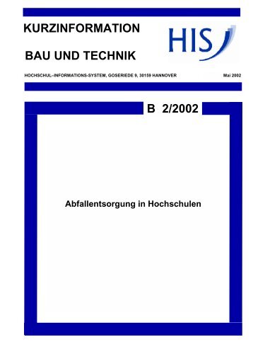 kurzinformation bau und technik - Hochschul-Informations-System ...