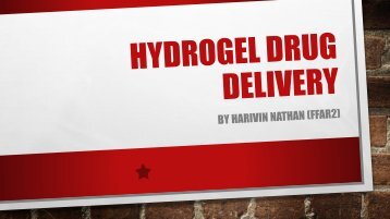 Hydrogel drug delivery