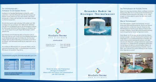 Gesundes Baden im Kissinger Thermalwasser - KissSalis Therme