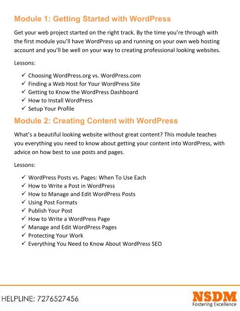 Wordpress Course