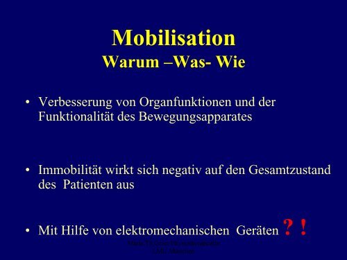 Mobilisation Warum - DIVI