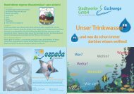 Kinderflyer Trinkwasser - Stadtwerke Eschwege GmbH