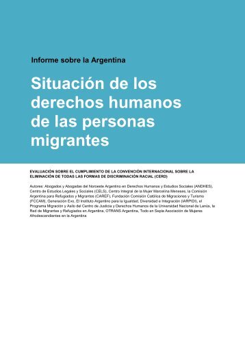 Situación de los derechos humanos de las personas migrantes