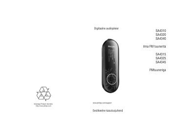 Philips GoGEAR Baladeur audio Ã  mÃ©moire flash - Mode dâemploi - EST