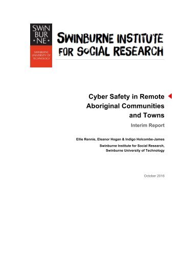 Cyber Safety in Remote Aboriginal Communities and Towns