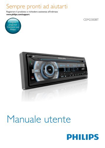 Philips CarStudio SystÃ¨me audio pour voiture - Mode dâemploi - ITA