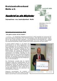 Rundbrief an alle Mitglieder - Landvolk Niedersachsen