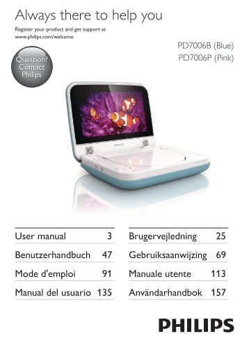 Philips Lecteur DVD portable - Mode dâemploi - DEU