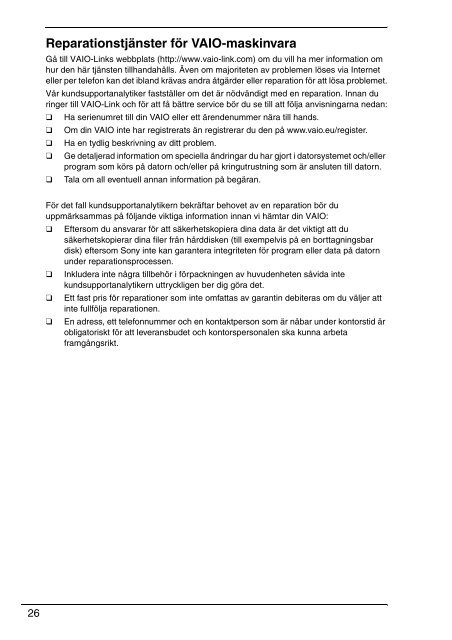 Sony VGN-TT36XRN - VGN-TT36XRN Documenti garanzia Danese