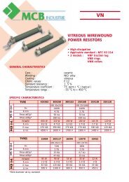 VITREOUS WIREWOUND POWER RESISTORS - MB Electronic AG