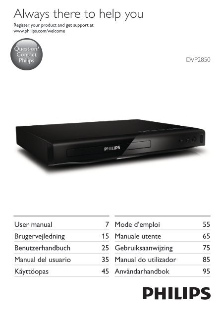 Philips Lecteur DVD Philips DVP2850 - notice