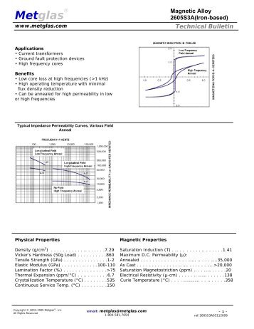 Metglas - MB Electronic AG