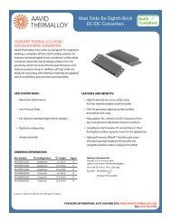 Heat Sinks for Eighth Brick DC/DC Converters - MB Electronic AG