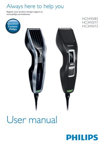 Philips Hairclipper series 3000 Tondeuse Ã  cheveux - Mode dâemploi - MSA