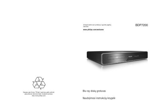 Philips Lecteur de disques Blu-ray - Mode d&rsquo;emploi - LIT