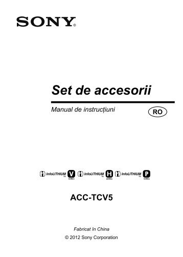 Sony ACC-TCV5 - ACC-TCV5 Istruzioni per l'uso Rumeno