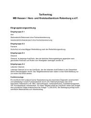 Tarifvertrag MB Hessen / Herz- und Kreislaufzentrum Rotenburg a.d.F.