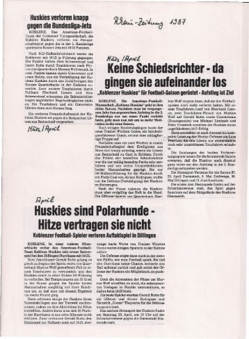 Koblenz Huskies 1987