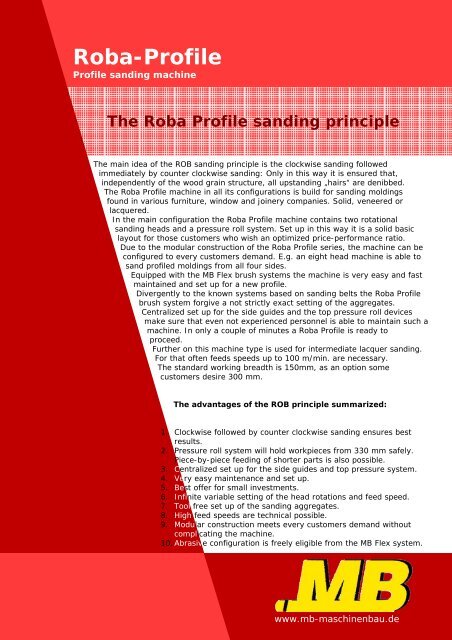 Roba-Profile - MB Maschinenbau