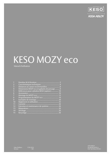 026 KESO MOZY Eco - ASSA ABLOY (Switzerland) AG