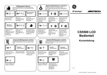 CS5500 LCD Bedienteil Kurzanleitung