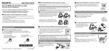 Sony NWZ-WS613 - NWZ-WS613 Istruzioni per l'uso Spagnolo