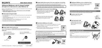 Sony NWZ-WS613 - NWZ-WS613 Istruzioni per l'uso Rumeno