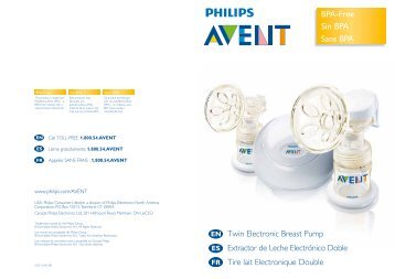 Philips Avent Tire-lait Ã©lectronique double - Mode dâemploi - CFR