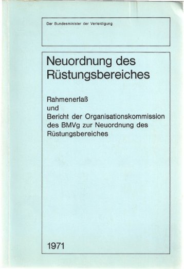 BMVg - Neuordnung des Rüstungsbereiches (1971)-1