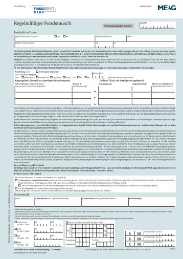 Regelmäßiger Fondstausch - Meag