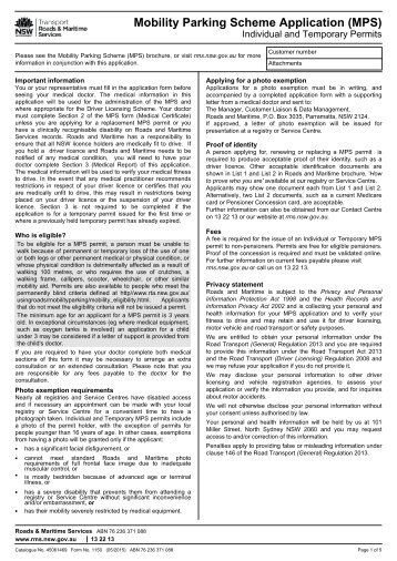 Mobility Parking Scheme Application (MPS)