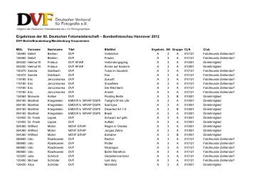 Ergebnisse der 80. Deutschen Fotomeisterschaft ...