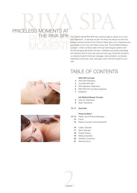 RIVA SPA Programm en