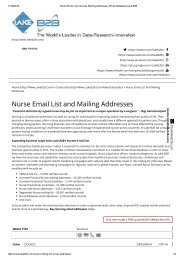 Nurses email database